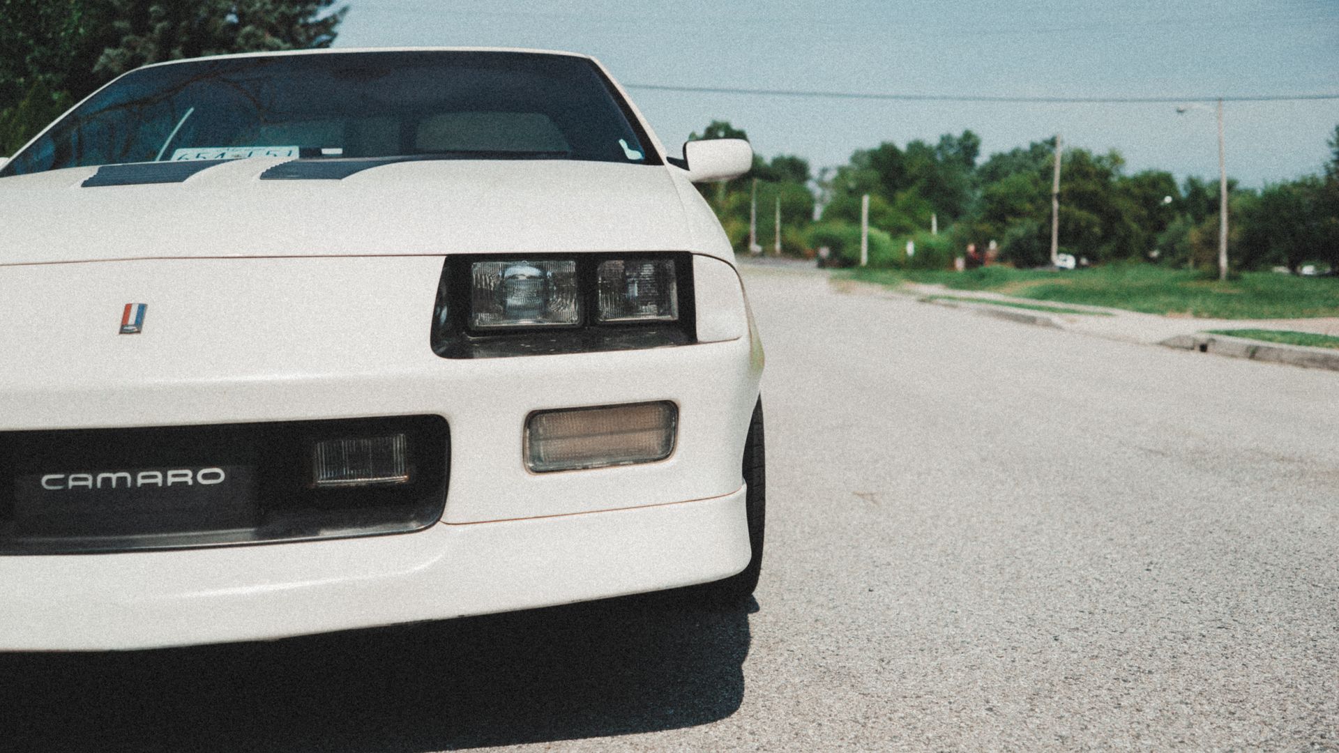 Classic White Camaro